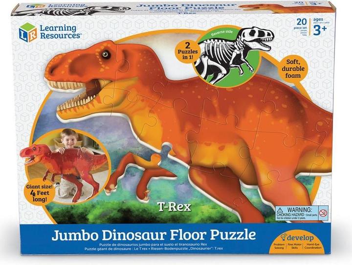 Actual product image Learning Resources Large Foam Floor Puzzle, Dinosaur T-Rex (20 pieces)