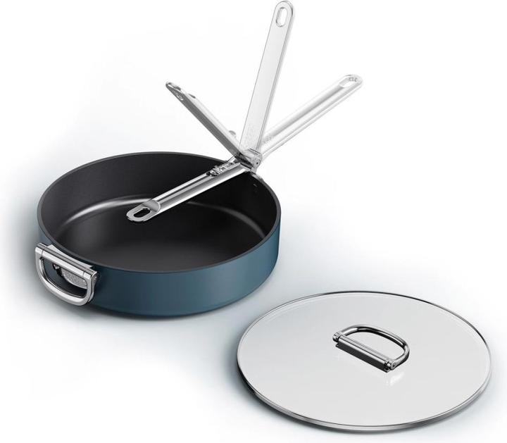 Joseph Joseph Space saucepan retractable handle with lid D23cm (28 cm, Frying pan, Aluminium)