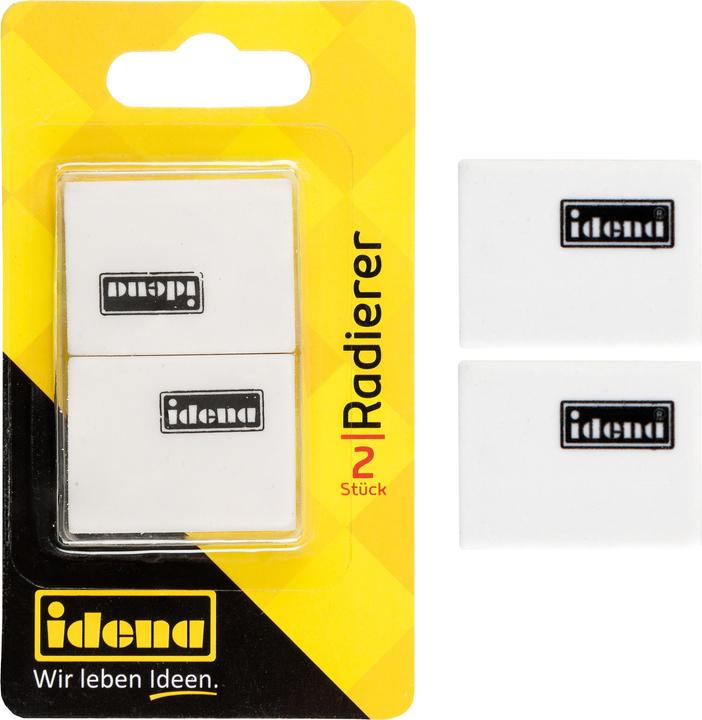Produktbild Idena Radierer weiss 2er