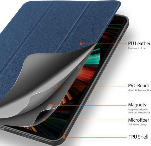 Actual product image Dux Ducis Domo Tri-fold (iPad Pro 12.9 2022 (6th Gen), iPad Pro 12.9 2021 (5th Gen))