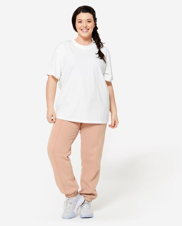 Immagine prodotto Domyos T-shirt oversize da donna con scollo rotondo - beige (L)