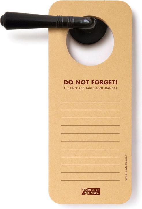 Produktbild Monkey Business Unforgettable Doorhanger - Notizblock Türhänger