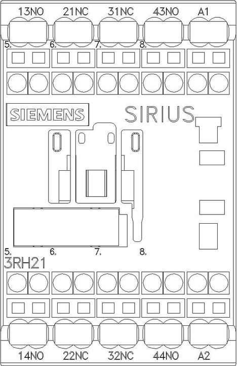 Valeurs nutritives et ingrédients Siemens Relais de contacteur, 2NO+2NC, AC 230V, S00