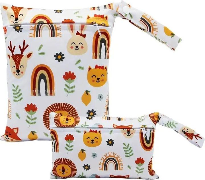 ASMI 2 Stück Wetbag Windeltasche Set 19x24cm + 22x15cm