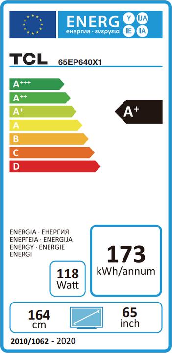 Energy Label TCL 43EP640 (43", LCD, 4K)