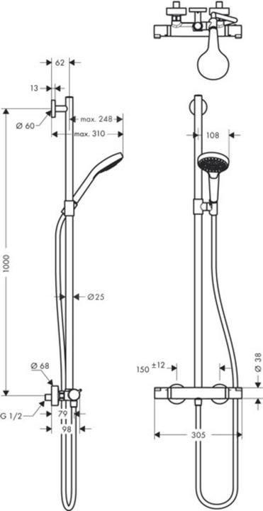 Immagine prodotto hansgrohe HG Semitubo CROMA SELECT S MULTI DN 15 bianco/cromo