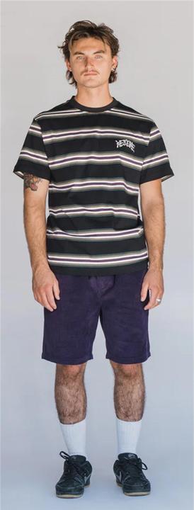 Actual product image Welcome Thelema Stripe Yarn-Dyed S/S Knit T-Shirt (XL)
