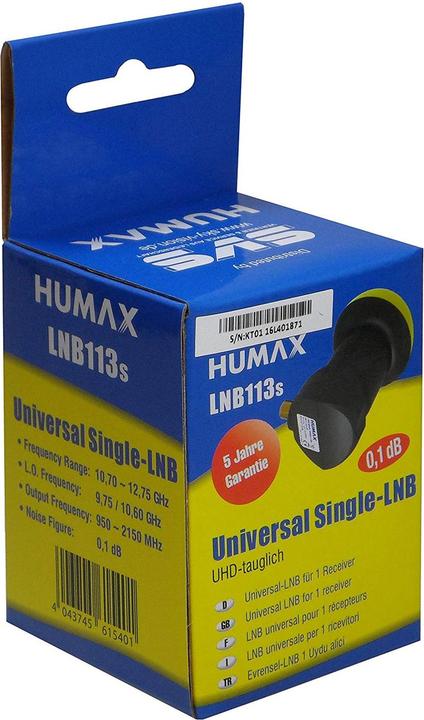 Produktbild Humax Universal LNB, Wetterschutztülle, LTE-Filter (Single LNB)