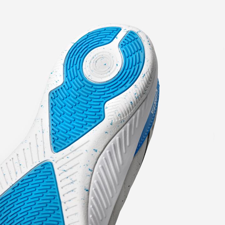 Produktbild Kipsta Kinder Fussball Hallenschuhe Futsal - Eskudo 500 beige/blau (34)