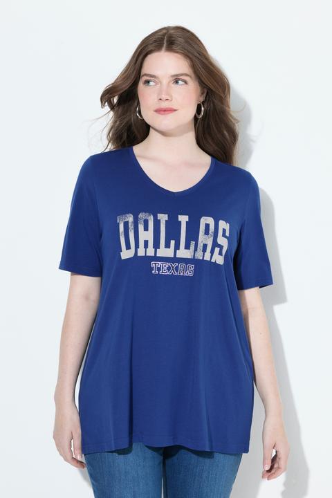 Produktbild Ulla Popken T-Shirt, Schriftdruck, A-Linie, Rundhals, Halbarm (60)
