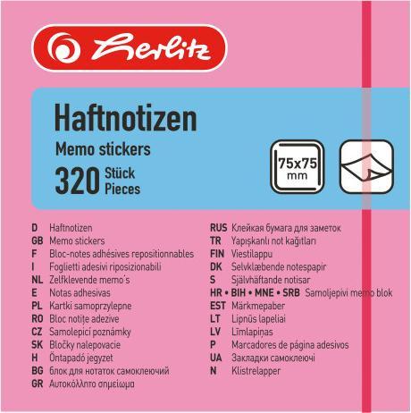 Produktbild Herlitz Haftnotizen, 75 x 75 mm, Neonfarben (75 x 75 mm)