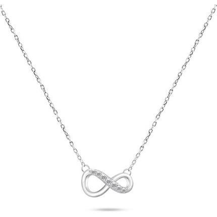 Brilio Silver - Fashion Silver Infinity Necklace with Zircons NCL76W