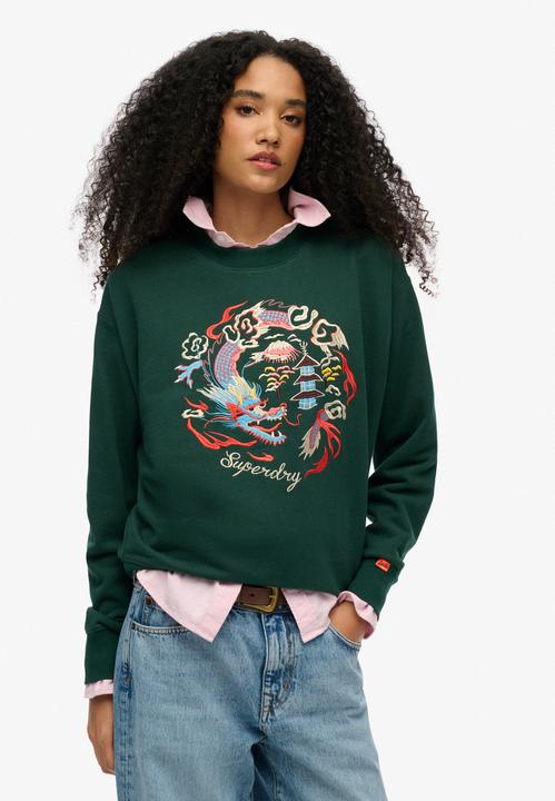 Actual product image Superdry Suika Embroidered Loose Crew (12)