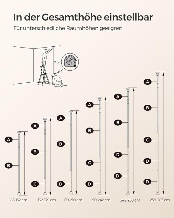 Actual product image Songmics Shower (35 x 25 x 305 cm)