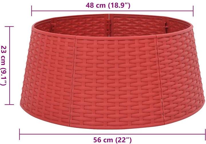 Actual product image VidaXL Christmas tree skirt Christmas tree skirt Christmas tree skirt tree skirt red plastic (1 -part)