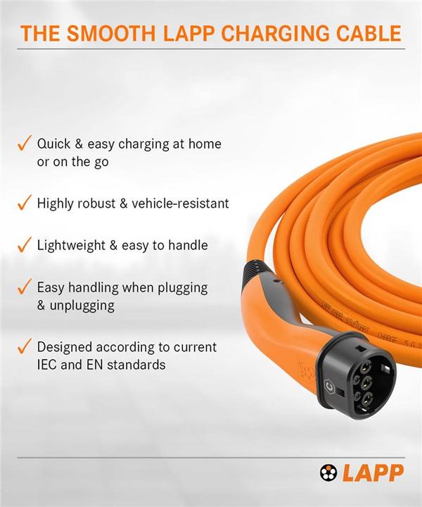 Image du produit Lapp Mobility EV-TYP2 (Type 2, 7.40 kW, 32 A, 5 m)
