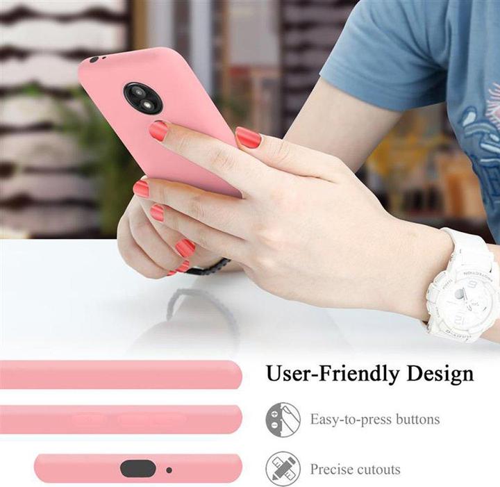 Actual product image Cadorabo TPU Liquid Silicone Case Cover (Motorola Moto E5 Play Go)