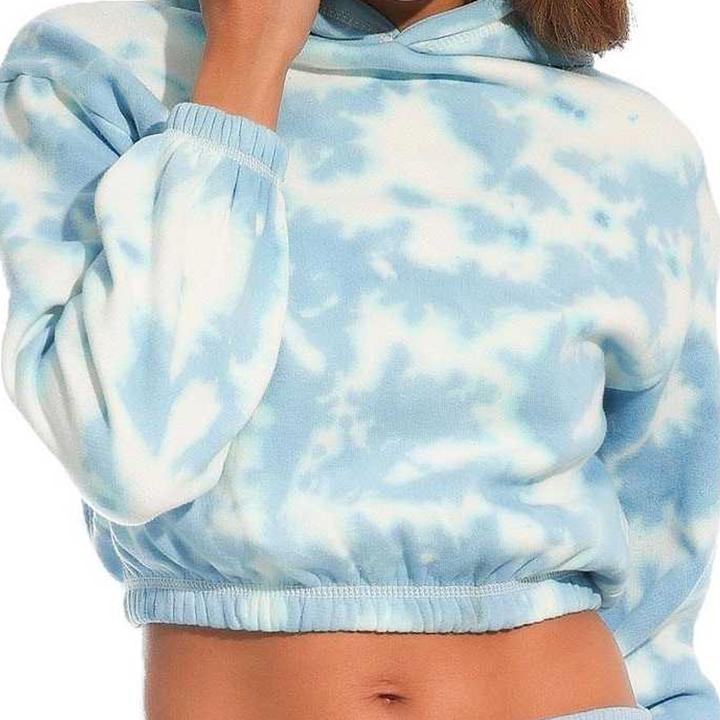 Immagine prodotto Light and Shade Felpa Corta con Cappuccio Tie Dye Donna (S)