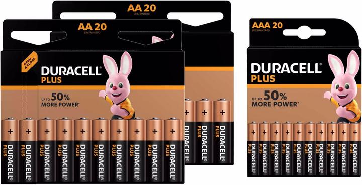 Immagine prodotto Duracell Pacchetto Plus (60 pz., AAA, AA)