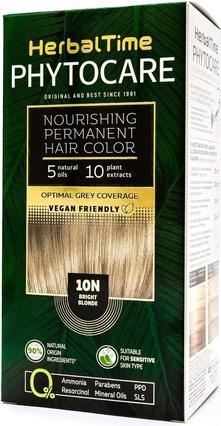 Herbal Time Phytocare Permanent Hair Dye Color Bright Blonde 10N (10N Very light blonde)