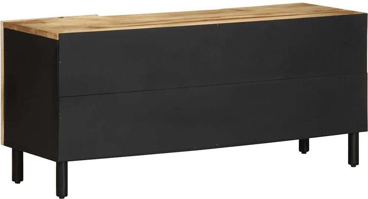 Produktbild VidaXL TV Schrank Lowboard Fernsehschrank Fernsehtisch Schwarz Raues Mangoholz (105 x 33.5 x 46 cm)