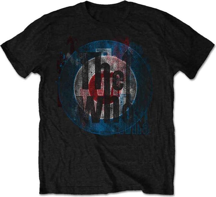 The Who Men's Target Texture T-Shirt, Black, Large (Size:Large) (L)