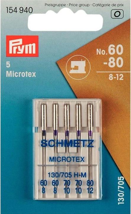 Prym Nähmaschinennadel Microtex Nr. 60-90