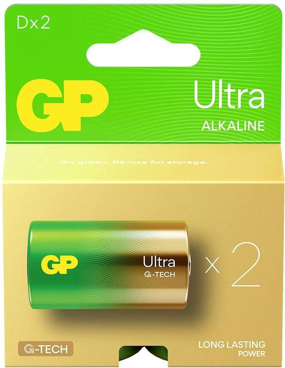 Produktbild GP Batteries Ultra Alkaline Batterie D Mono 1,5V 2er Blister (2 Stk., D)