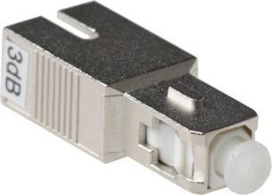 Actual product image SC Fiber optic attenuator 3 dB. Attenuation: 3 dB Sc optical attenuator 3db