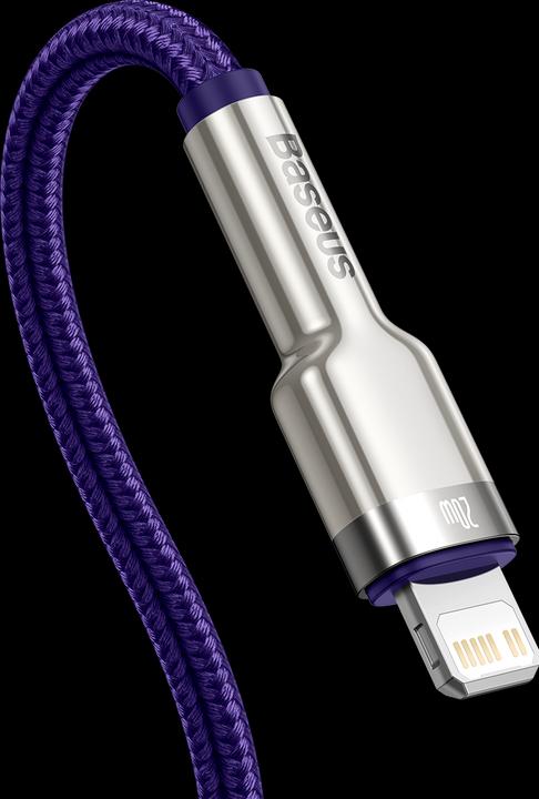Actual product image Baseus Cafule Series USB-C cable for Lightning, 20W, 2m (purple) (2 m, USB 2.0)
