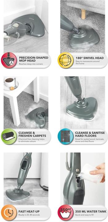 Actual product image Beldray BEL01986VDE Clean and Refresh Steam Cleaner