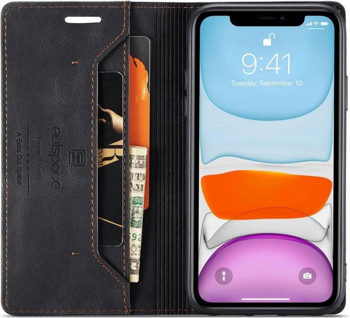 Image du produit Cover-Discount iPhone 11 Pro - Étui flip vintage noir (Apple iPhone 11 Pro)