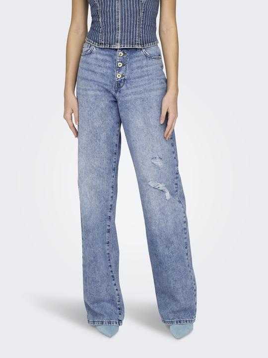 Immagine prodotto Only Taglio a gamba larga Vita alta Orlo aperto Jeans Taglio ampio (W28/L32)