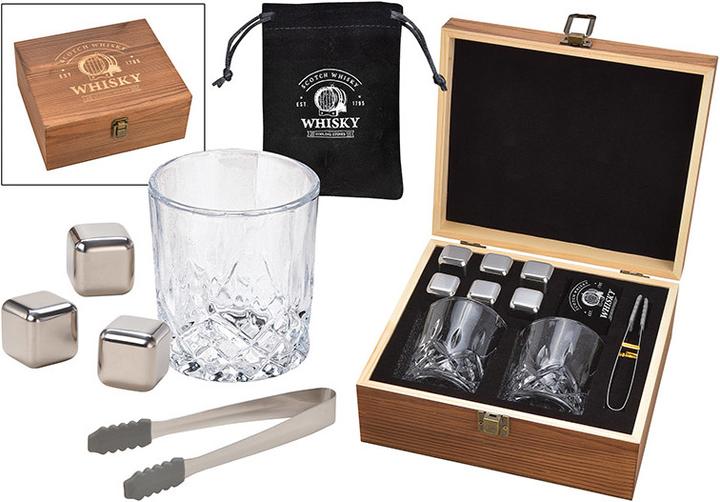 CreaDiva Whisky Eiswürfel Set aus Edelstahl (3 dl, 1 x, Whiskygläser)