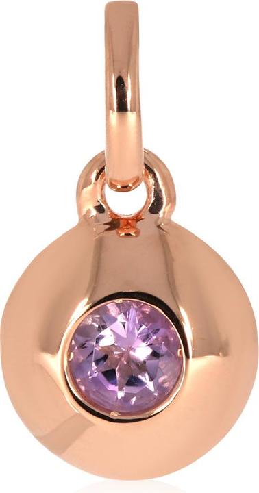 Xen Anhänger mit 4 mm pink Amethyst ca. 0,30 ct. rosèvergoldet (925 Sterling Silber)