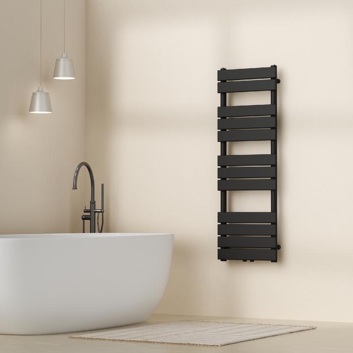 Produktbild Neu.Haus Handtuchheizkörper Voss Schwarz 120x40cm Lamellen (528 W)