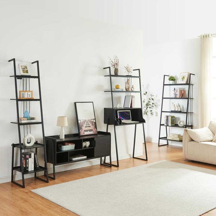Actual product image En.Casa Storfjord 4-piece furniture set 1xdesk, 2xshelf, 1xTV cabinet