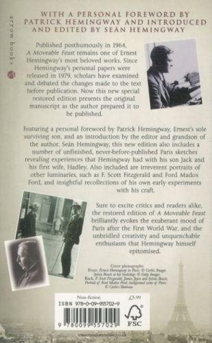 Actual product image Arrow A Moveable Feast (English, Ernest Hemingway, 2011)
