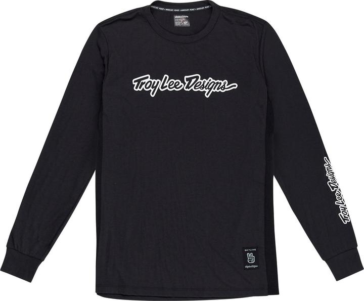 Troy Lee Designs Skyline LS Ride Tee, Signature, black, XL (XL)