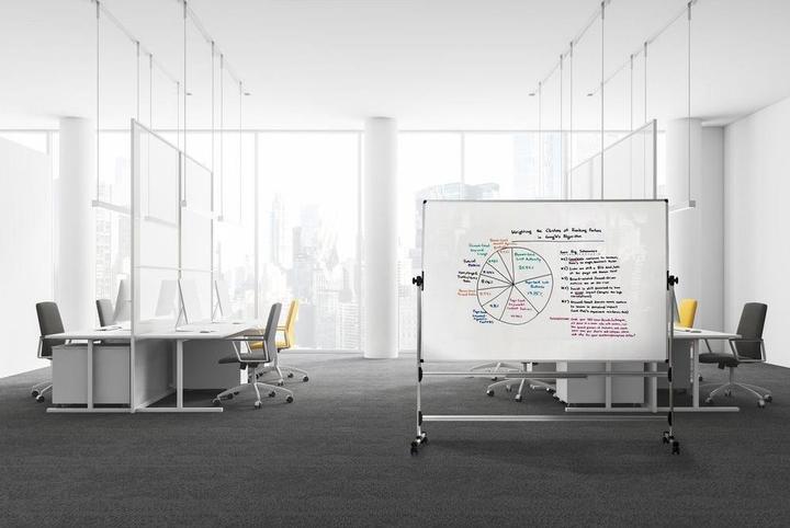 Actual product image Bi-Office Whiteboard on wheels (120 x 150 cm)
