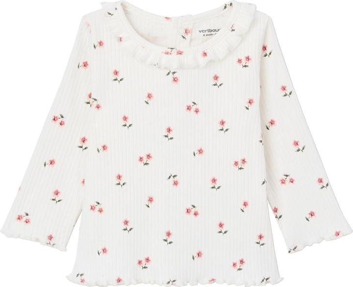 Actual product image Vertbaudet Bio-Kollektion: geripptes Baby Shirt mit langen Ärmeln (80)