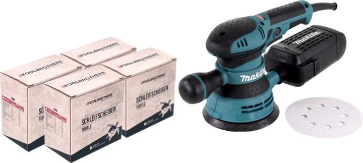 Immagine prodotto Makita BO 5041 Levigatrice/smerigliatrice ad orbita casuale 300 W 125 mm + 4x set di levigatura (Levigatrici rotorbitali, 300 W)