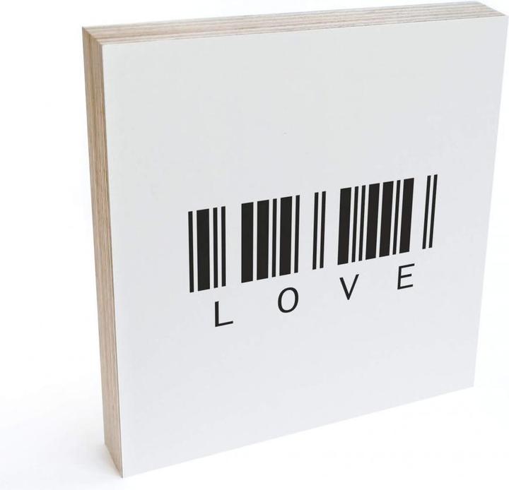 Actual product image Trenddeko to put down - Barcode Love (15 x 15 cm)