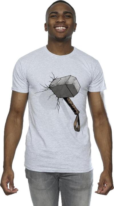 Immagine prodotto Marvel Thor Hammer Crack Maglietta Uomo (4XL)
