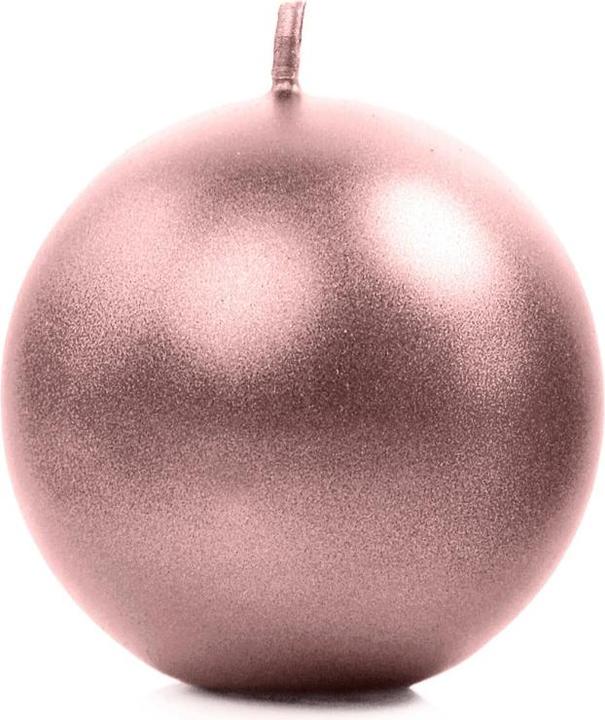 Image du produit Partydeco Bougie boule métallique or rose 6cm - 10pc (10 pcs)
