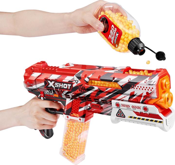 Actual product image Zuru X-SHOT Hyper Gel Clutch Blaster with gel balls - EN71