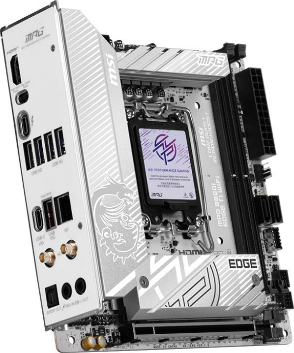 Image du produit MSI MPG B860I EDGE TI WIFI (B860,S1851,mITX,DDR5) (LGA 1851, Intel B860, Mini-ITX)