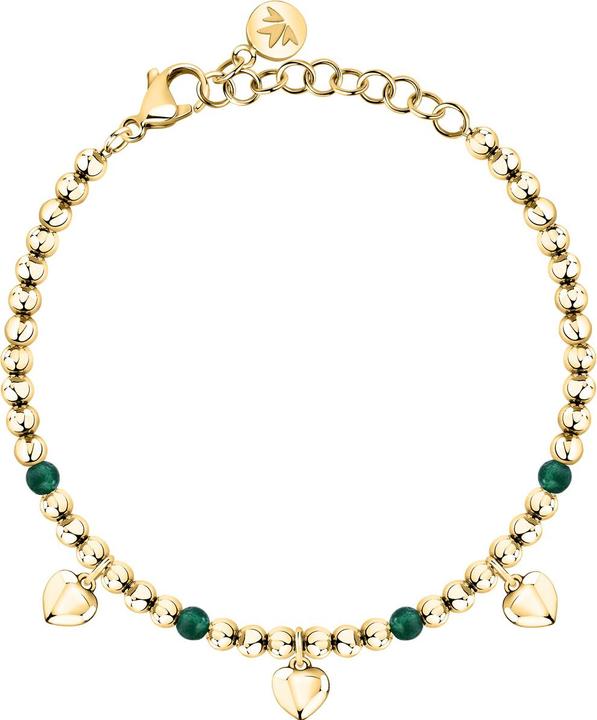 Morellato - Decent gold-plated bracelet with green agates Talismans SAIX15 (19 cm, Edelstahl)