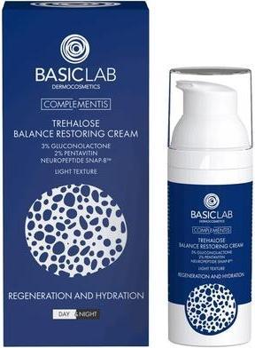 Actual product image BasicLab Complementis Trehalose Rebalancing Cream 3% Gluconolactone 2% Pentavitin Neuropeptide (50 ml)