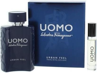 Actual product image Salvatore Ferragamo Men's Urban Feel 100ml & 10ml EDT Fragrance Spray Set (Eau de toilette)